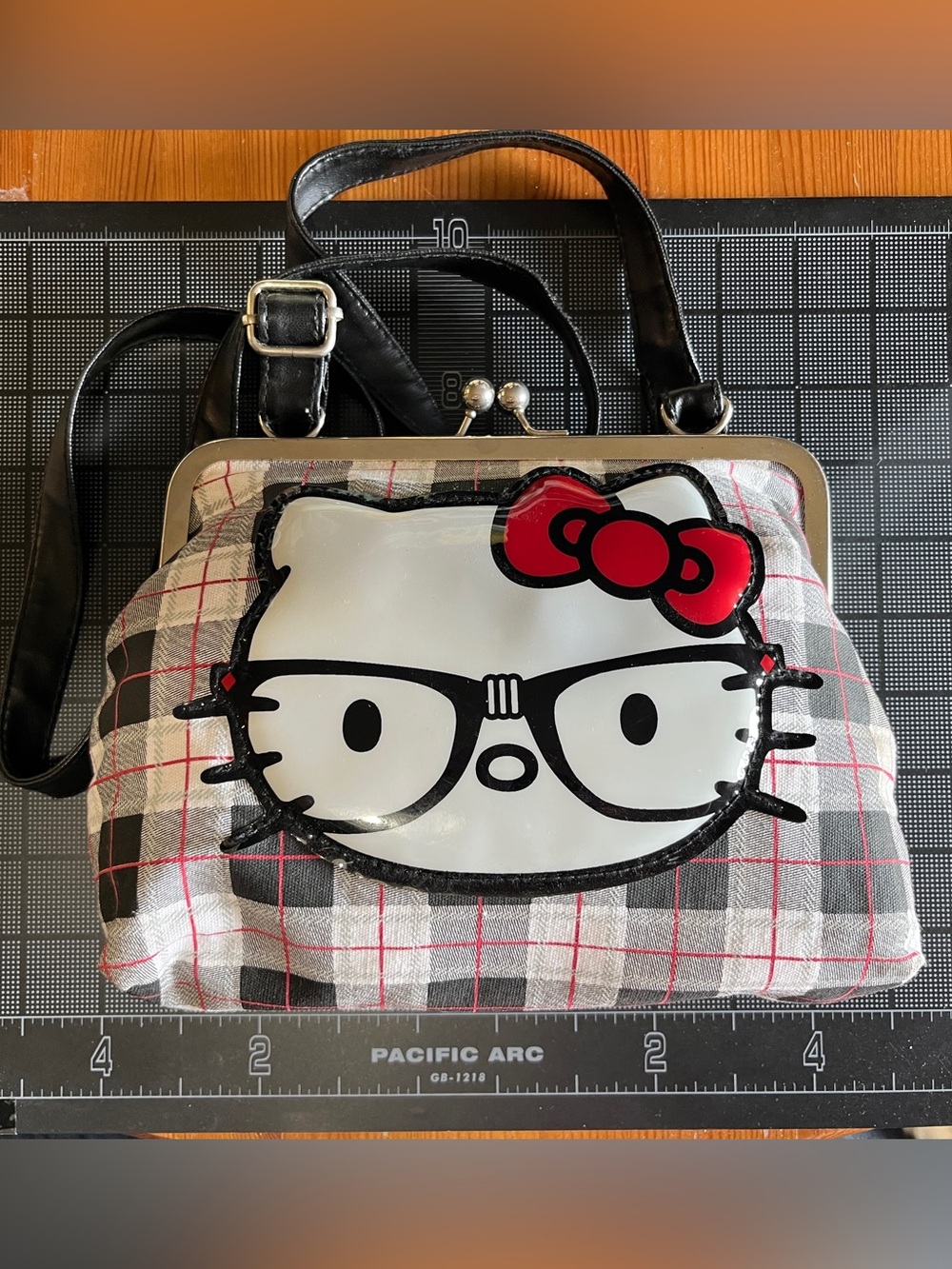 Hello Kitty Cross Body Bag by Loungefly and Toe Sox by Sanrio-Good to Fair cond
